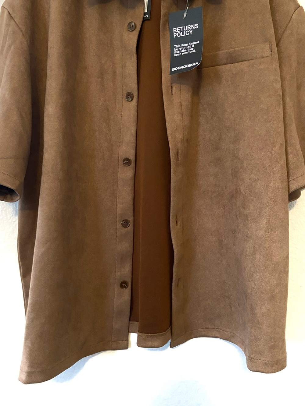 NWT boohoo Man Button Up Shirt XL - Picture 3 of 5